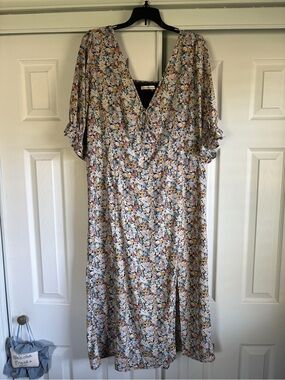 Abercrombie & Fitch Brown Floral Midi Dress